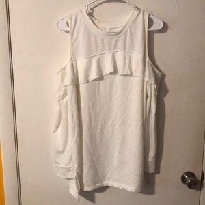 White new with tags top with cut out sleeves